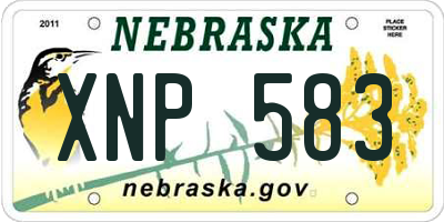 NE license plate XNP583