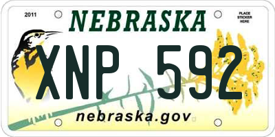 NE license plate XNP592