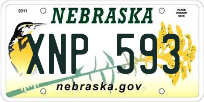 NE license plate XNP593