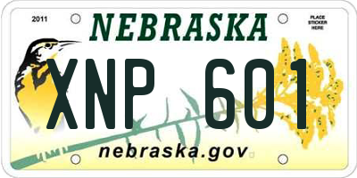 NE license plate XNP601
