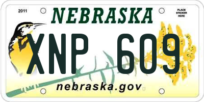 NE license plate XNP609