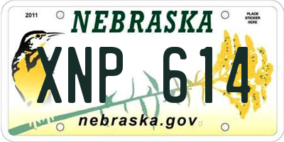 NE license plate XNP614