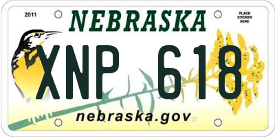 NE license plate XNP618