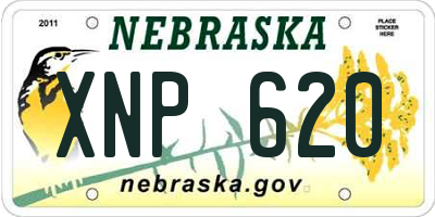 NE license plate XNP620