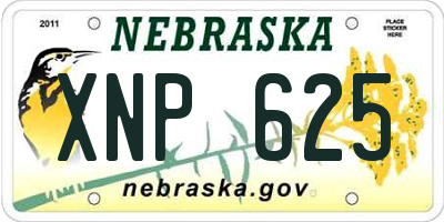 NE license plate XNP625