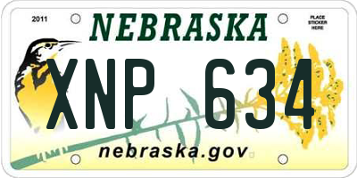 NE license plate XNP634