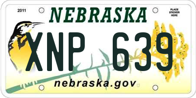 NE license plate XNP639