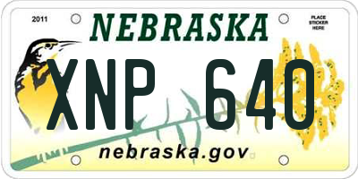 NE license plate XNP640