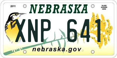 NE license plate XNP641