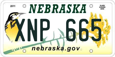 NE license plate XNP665
