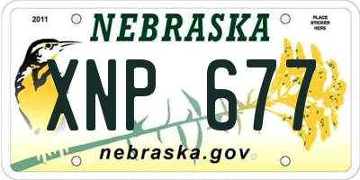NE license plate XNP677
