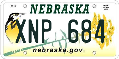 NE license plate XNP684