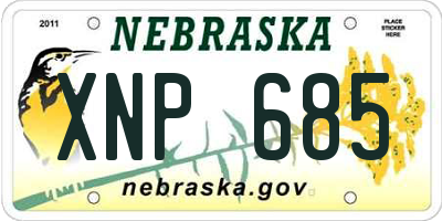 NE license plate XNP685