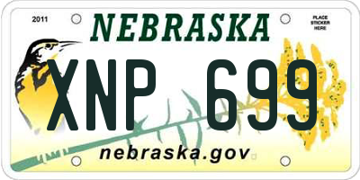 NE license plate XNP699