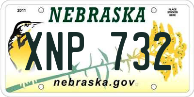 NE license plate XNP732