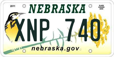 NE license plate XNP740