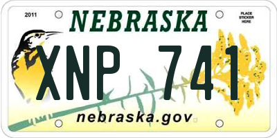 NE license plate XNP741