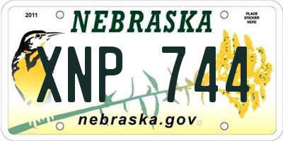 NE license plate XNP744