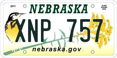NE license plate XNP757
