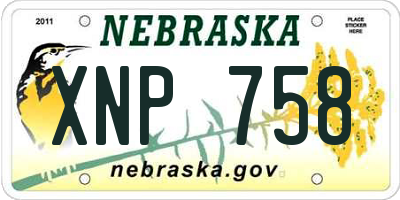 NE license plate XNP758