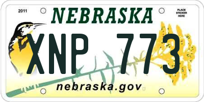 NE license plate XNP773