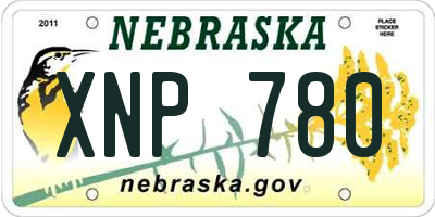 NE license plate XNP780