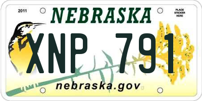 NE license plate XNP791