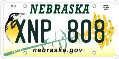 NE license plate XNP808
