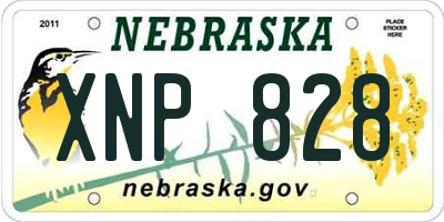 NE license plate XNP828