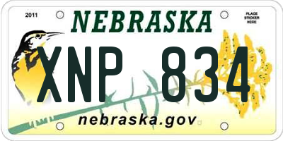 NE license plate XNP834