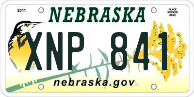 NE license plate XNP841