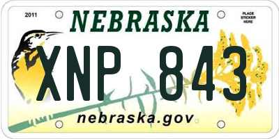 NE license plate XNP843