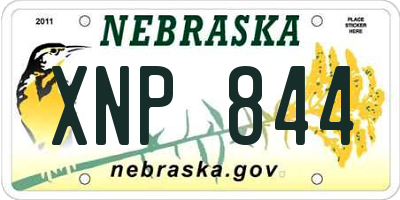 NE license plate XNP844