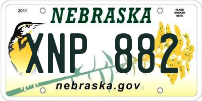 NE license plate XNP882