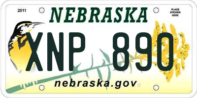 NE license plate XNP890