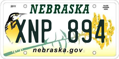 NE license plate XNP894