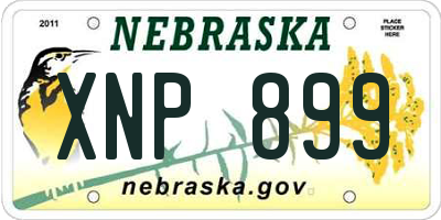 NE license plate XNP899