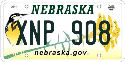 NE license plate XNP908