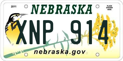 NE license plate XNP914