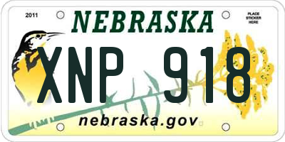NE license plate XNP918