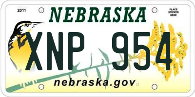 NE license plate XNP954
