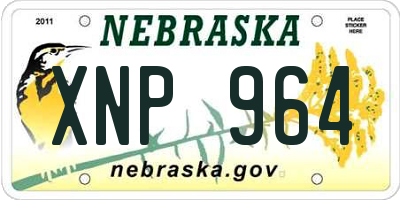 NE license plate XNP964