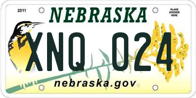 NE license plate XNQ024