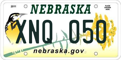 NE license plate XNQ050