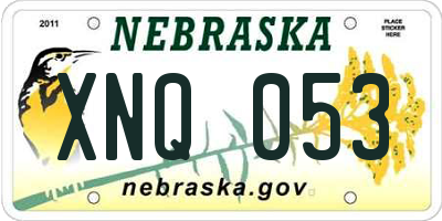 NE license plate XNQ053