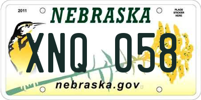 NE license plate XNQ058