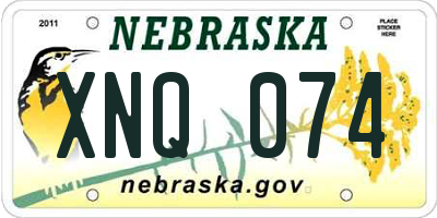 NE license plate XNQ074