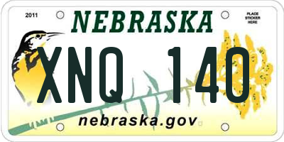 NE license plate XNQ140