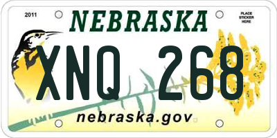 NE license plate XNQ268