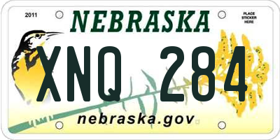 NE license plate XNQ284